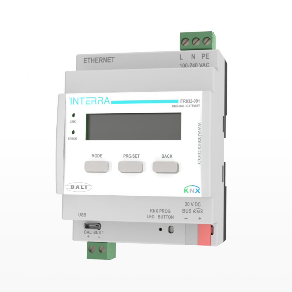 KNX - DALI  Шлюз (1x64 DALI) Позволяет подключать 64 балласта. Питание 220V AC. Поддержка DALI 2.