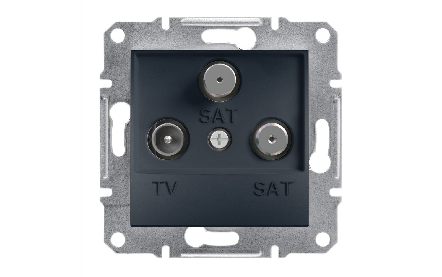 TV/SAT/SAT гнездо 1dB -   Антрацит // (Без рамки) - (EU C / F Type)