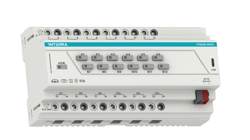 KNX Secure Combo+ Активатор переключателя - 12 каналов