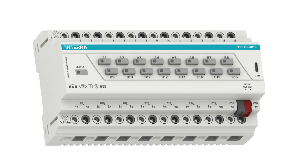 KNX Secure Combo+ Активатор переключателя - 16 каналов
