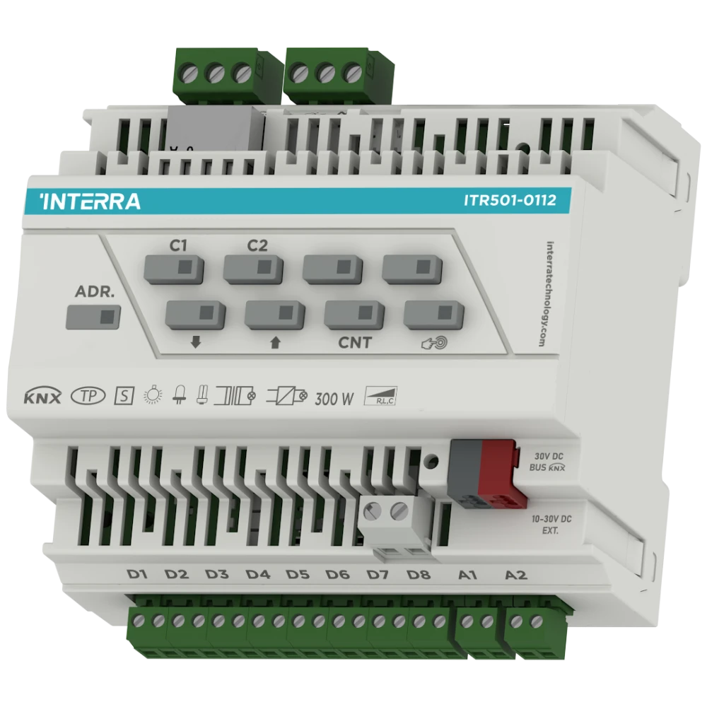 KNX Универсальный диммерный привод — 2 канала (8 цифровых, 2 аналоговых входа, Ethernet)