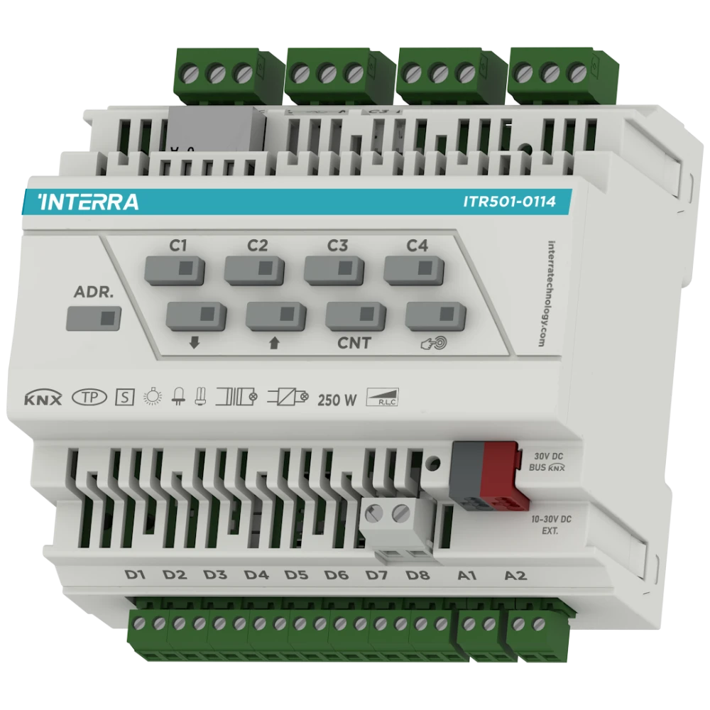KNX Универсальный диммер — 4 канала (8 цифровых, 2 аналоговых входа, Ethernet)
