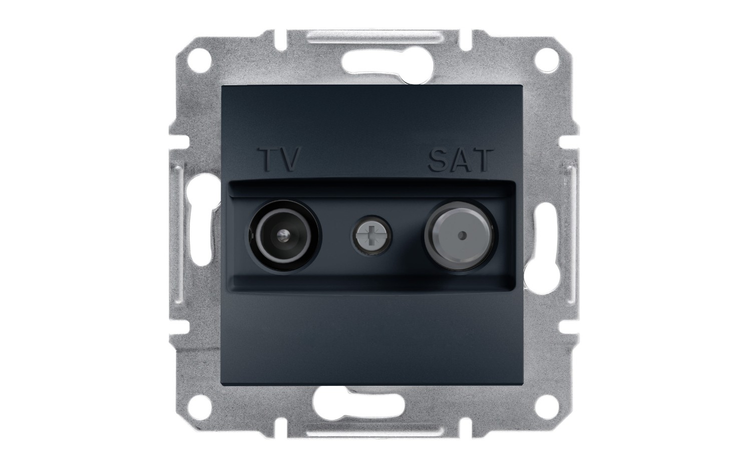 TV/SAT Промежуточное гнездо 8dB - Антрацит // (Без рамки) - (EU C / F Type)